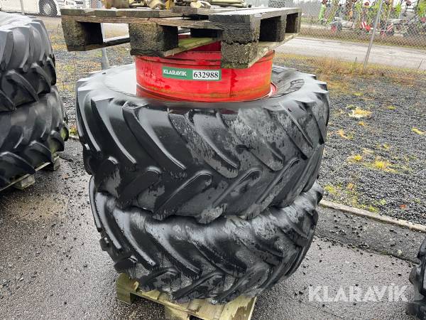 Tvillingehjul Michelin Multibib 540/65R30 - 2 styk med 6 klemmer