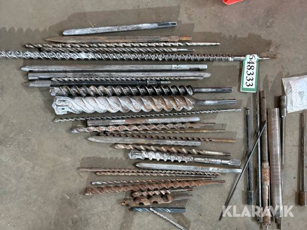 Hammerbor og mejsler – blandede størrelser