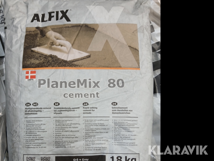 Alfix Planemix 80 cement.