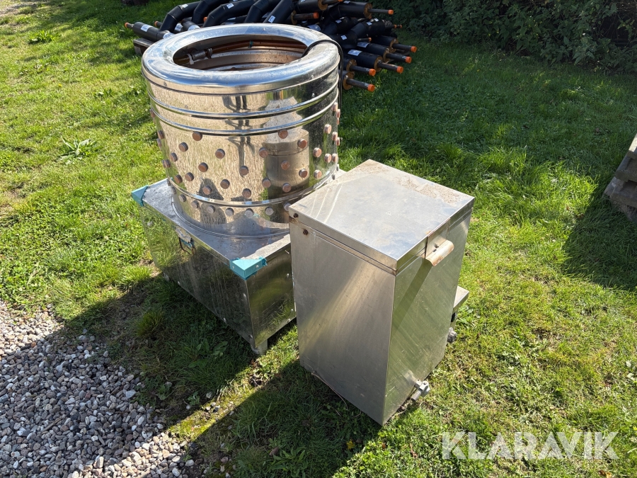 Plukkemaskine og vokskar til fjerkræ CpLY 60B og 70L-A