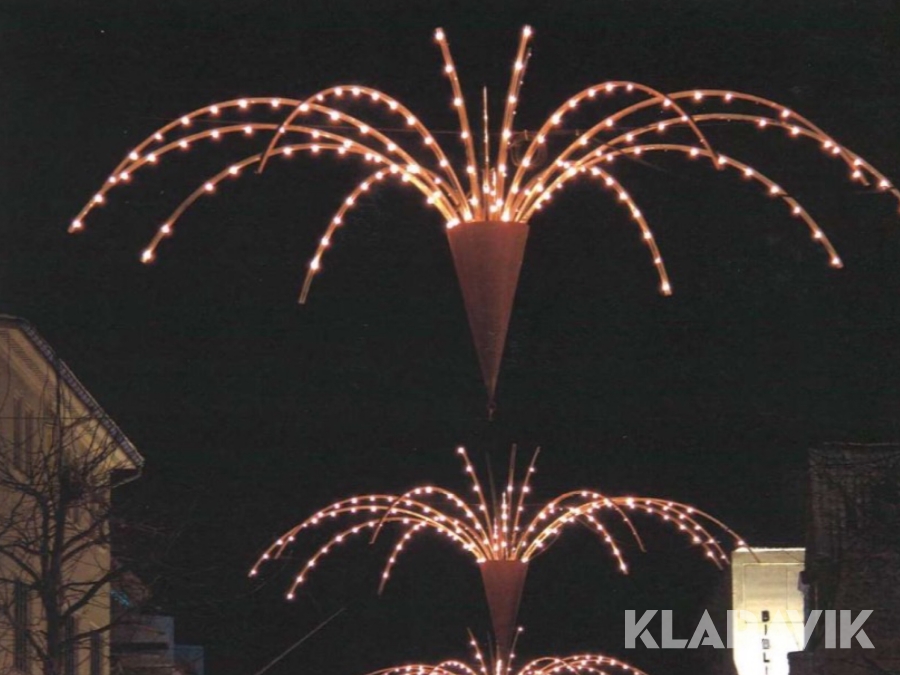 Julestjerner til ophængning i wire 24 stk