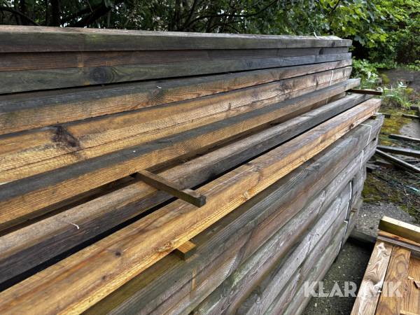 Lægter tryk imprægneret længde 3,6 meter Cirka 44 styk