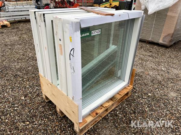 Vinduer Velfac 1000x1000 mm - 4 styk