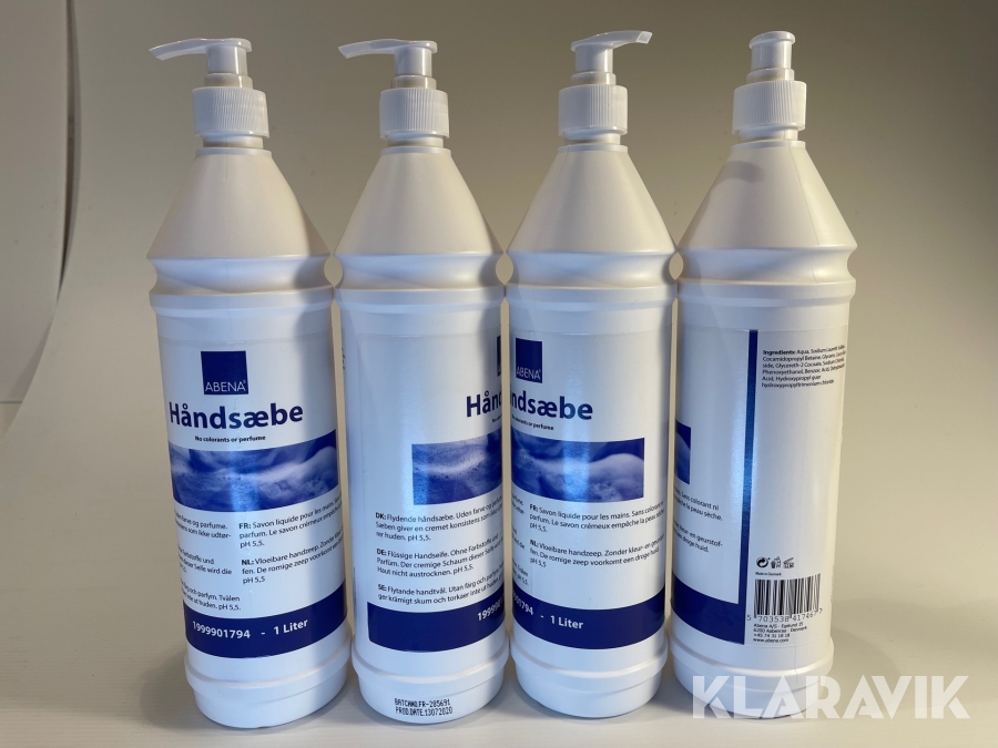 Flydende håndsæbe Abena 1 liter med pumpe, 360 styk.