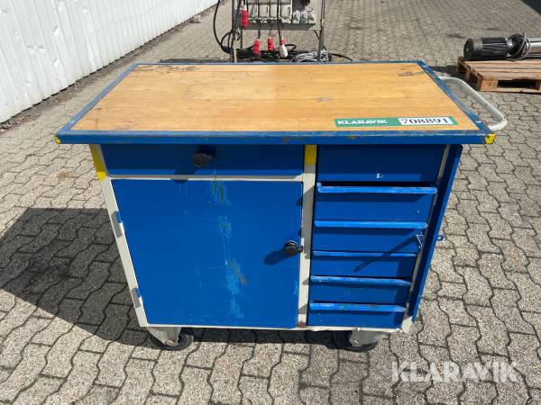 Arbejdsbord Bilka på hjul