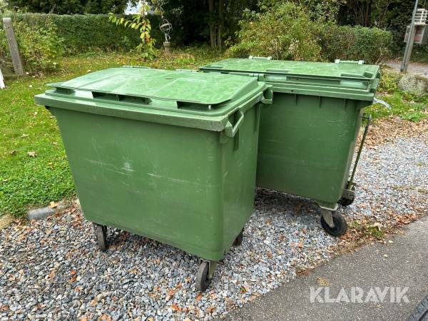 Skraldecontainere 2 styk 650l