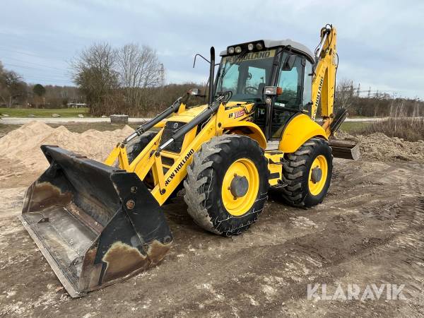 Rendegraver New Holland B 115-4PS med skovle og gafler