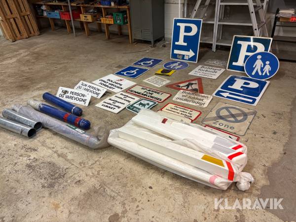 Pullerter, skilte og reflekspæle - 36 dele