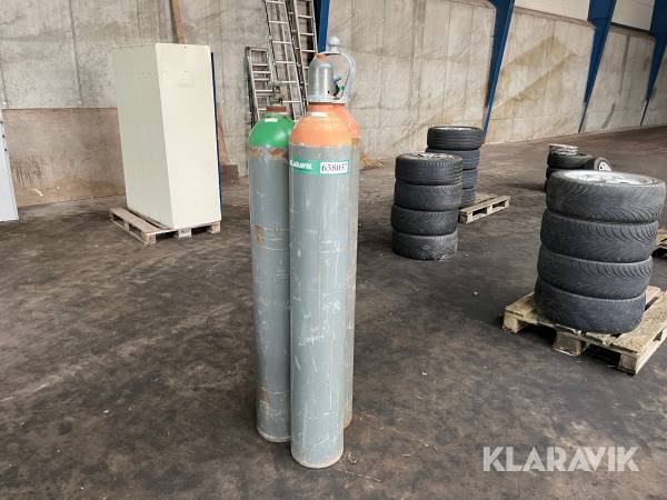 Gasflasker  3 styk