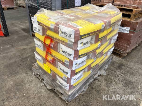 Tyndpudsmørtel Weber, Saint-Gobain Grå 2502-Y 0-1 mm, 42 poser