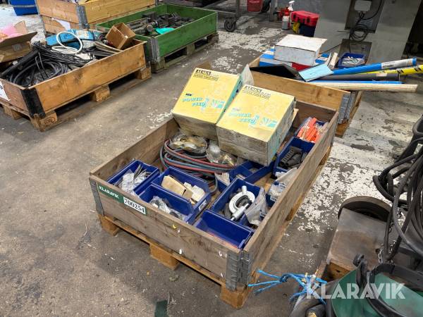 Blandet lot med svejse udstyr samt 2 fræse hoveder