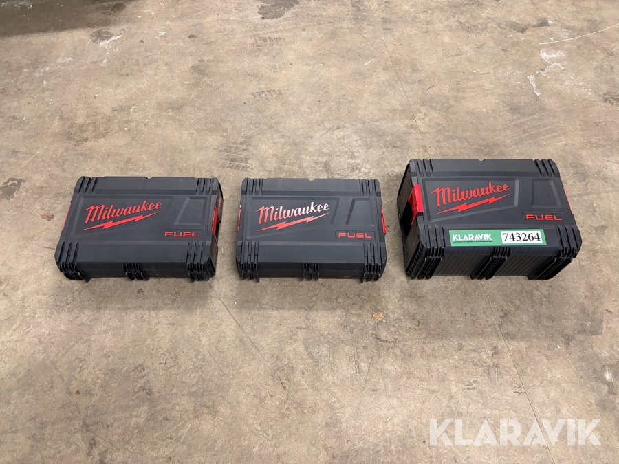 Tomme værktøjskasser Milwaukee 3 styk