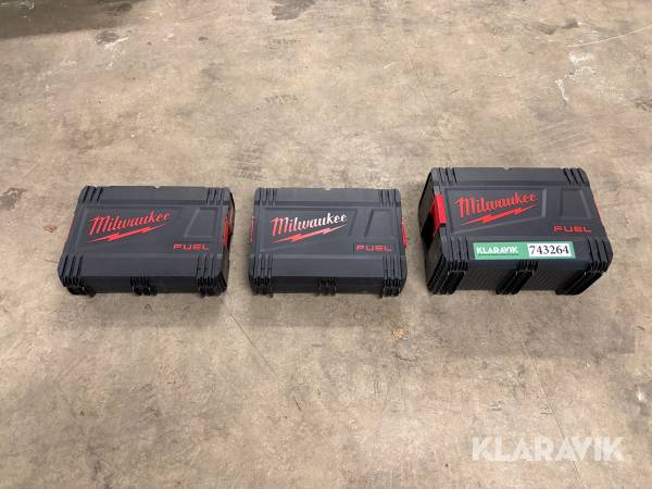 Tomme værktøjskasser Milwaukee 3 styk