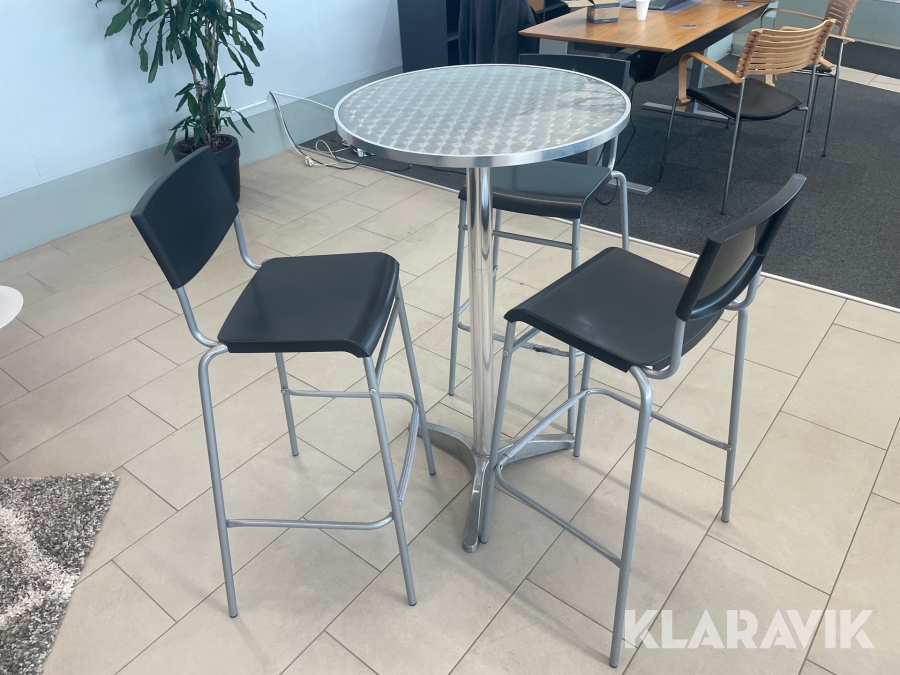 Café bord plus barstole