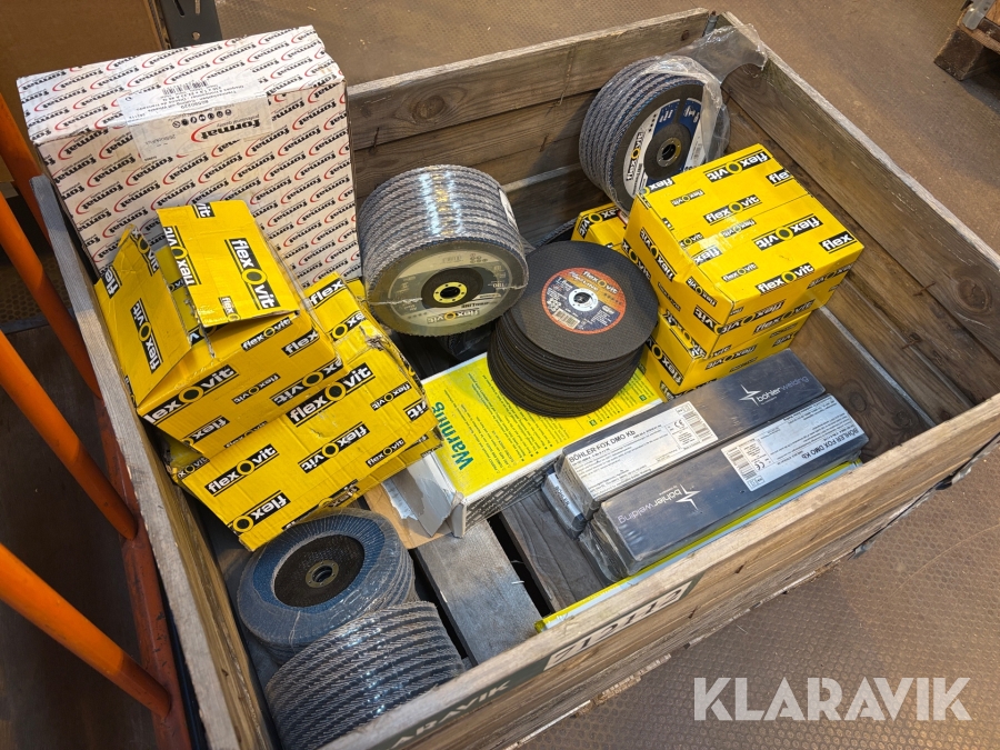 Assorterede lot med slibeskiver