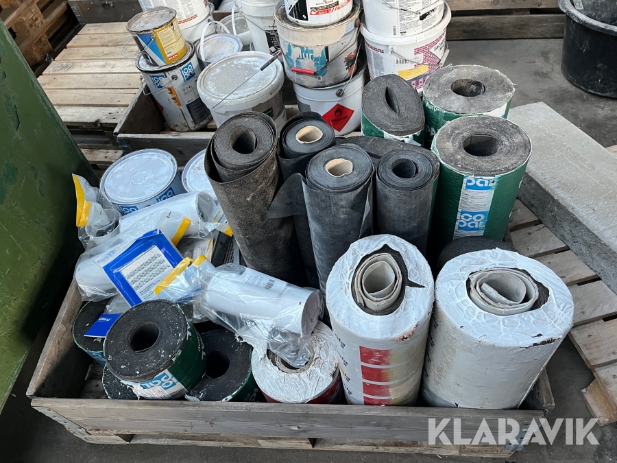 Pap og murerartikler blandet lot