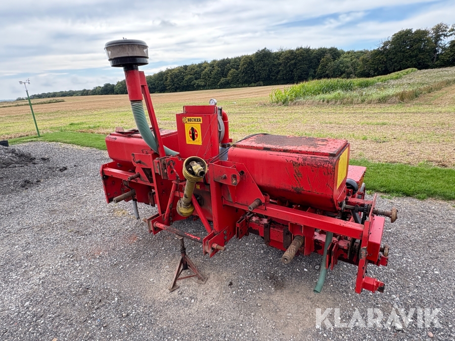 Såmaskine 4 rækkers Becker Aeromat