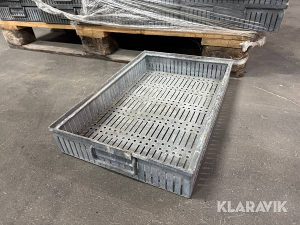 Galvaniseret stålbakker Lot 130 styk