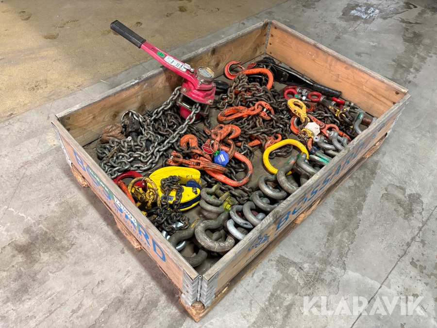 Løftekæder og kroge - 1 palle
