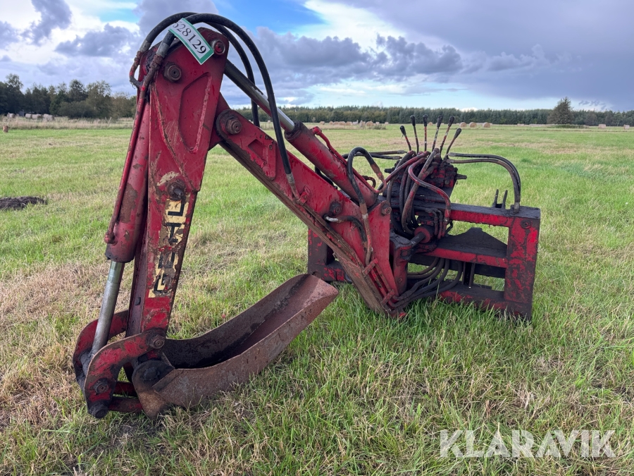 Gravearm Gehl med tilbehør