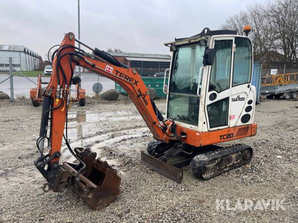 Gravemaskine Terex TC20 med skovlpakke