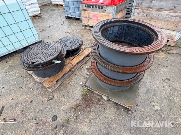Kloakbrønde Hydrotec Scandic 600 - D 400 4 styk - Ø75