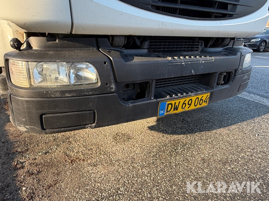 Renault lastbil – med skiftelad, lift og container Renault Midlum