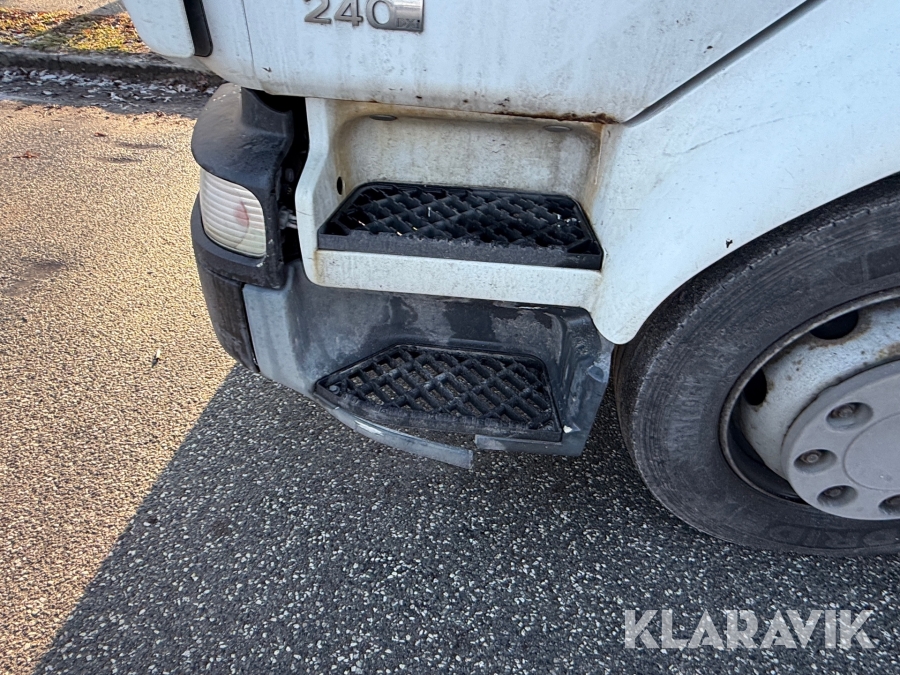 Renault lastbil – med skiftelad, lift og container Renault Midlum