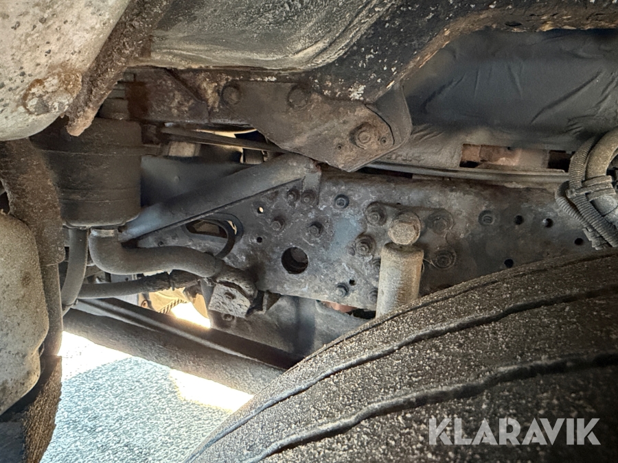 Renault lastbil – med skiftelad, lift og container Renault Midlum