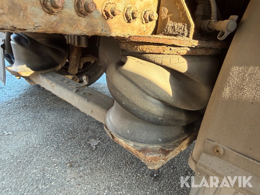 Renault lastbil – med skiftelad, lift og container Renault Midlum