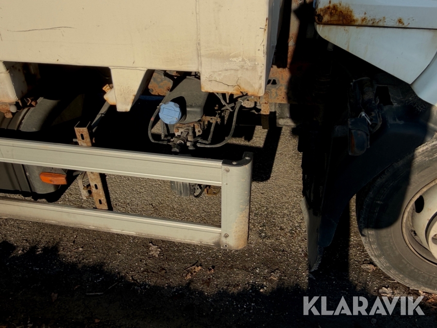 Renault lastbil – med skiftelad, lift og container Renault Midlum