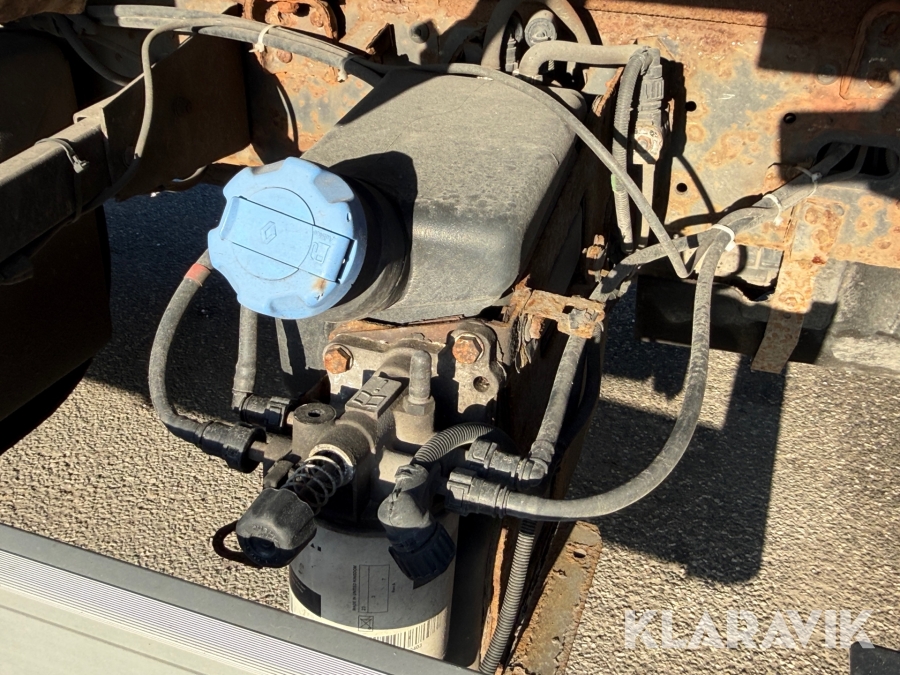 Renault lastbil – med skiftelad, lift og container Renault Midlum