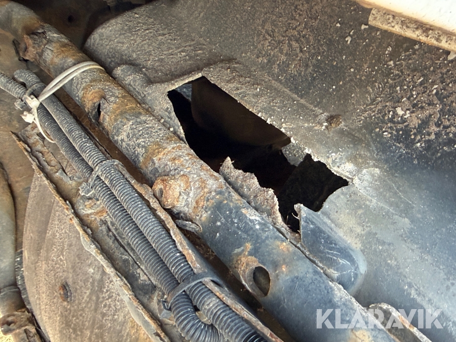 Renault lastbil – med skiftelad, lift og container Renault Midlum