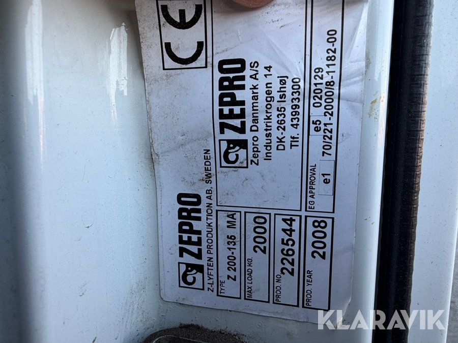 Renault lastbil – med skiftelad, lift og container Renault Midlum