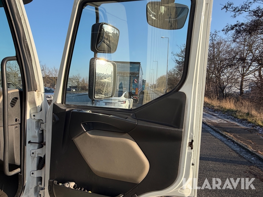 Renault lastbil – med skiftelad, lift og container Renault Midlum