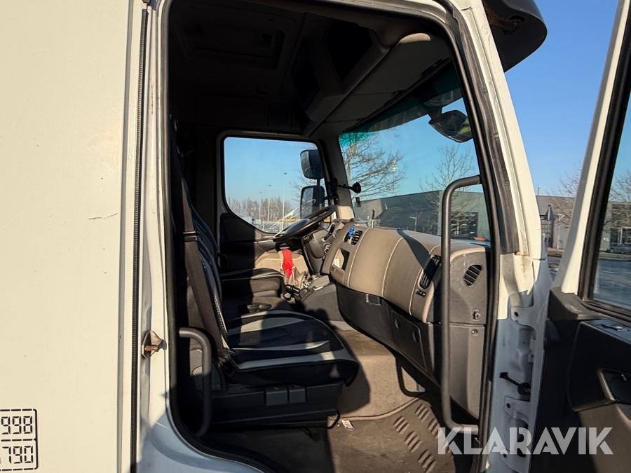 Renault lastbil – med skiftelad, lift og container Renault Midlum