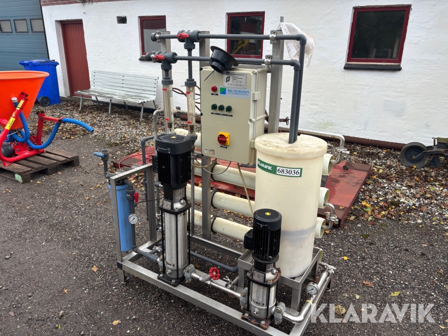 Ultrafiltreringsanlæg Simon Moos Maskinfabrik NF til vand med kulfilter
