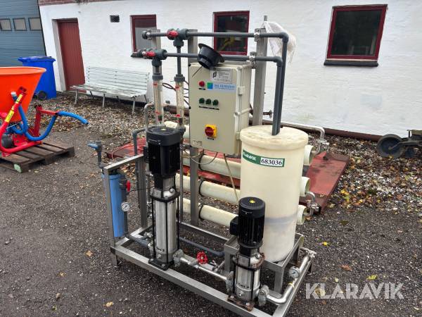 Ultrafiltreringsanlæg Simon Moos Maskinfabrik NF til vand med kulfilter