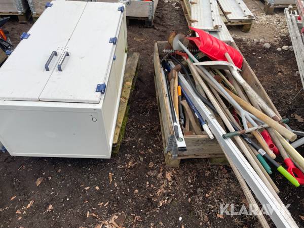 Blandet lot haveredskaber sneskovle værktøjsskab