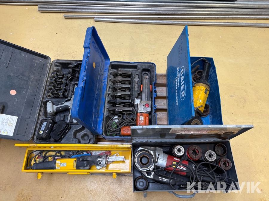 Skærer- og pressemaskiner Rems, Ridgid, Viega 5 styk