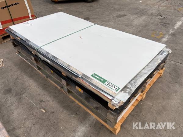 Lot med blandet plader i stål og plast