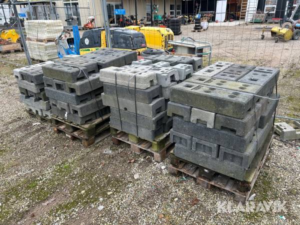 Byggehegnsfødder 4 paller
