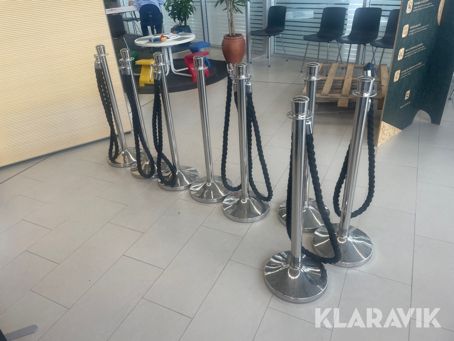 Afspærrings stolper 8 styk