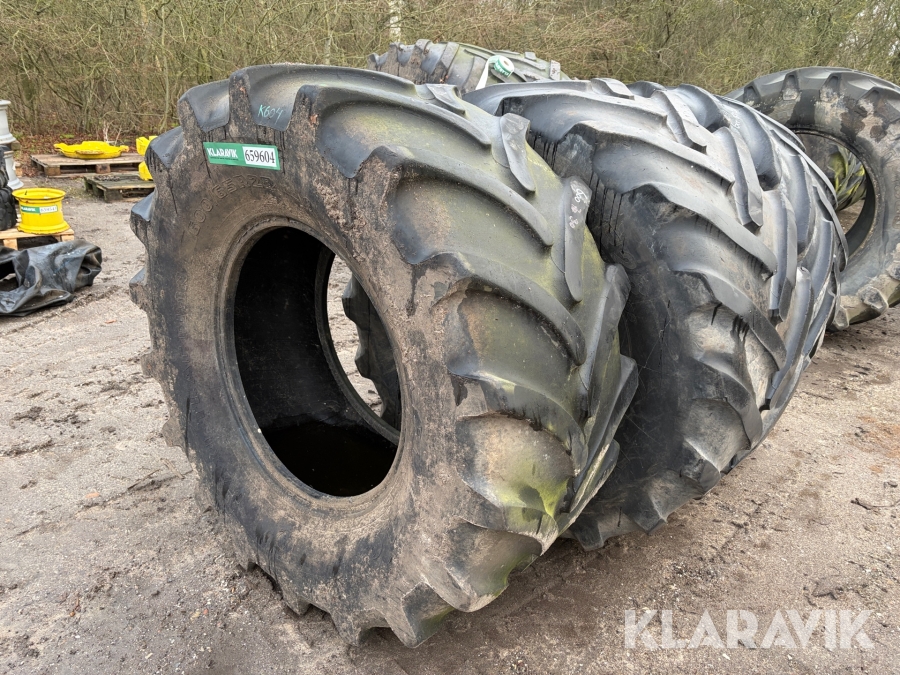 Landbrugsdæk Firestone + Michelin 600/65R28 3 styk