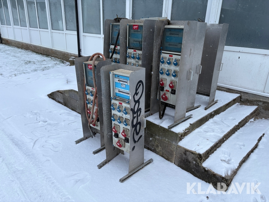 Byggestrømstavler 13 styk