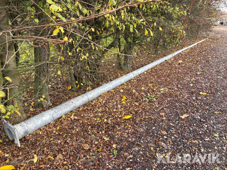 Galvaniseret mast inkl fod 11m