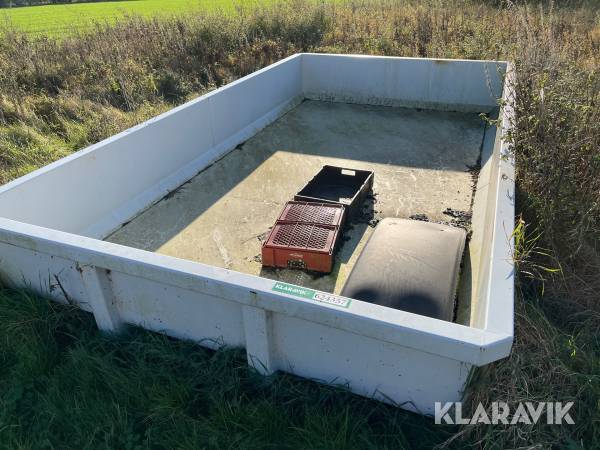 Jern kar 450x250cm med afløbhul