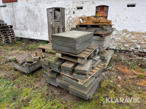 Blandet Lot fliser og sten