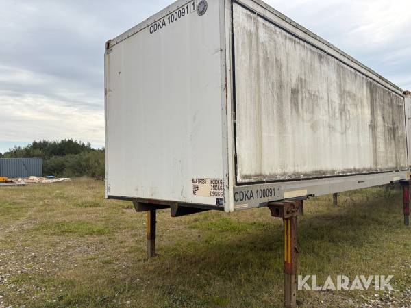 Isoleret container Lagab - med varme og lys