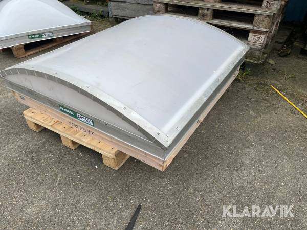 Ovenlys kuppel Optilite med karm
